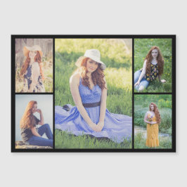 5枚のフォトコラージュ磁気カードを作成