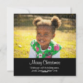 5枚のフォトスクエアスノーフレーククリスマスカード シーズンカード (裏面)