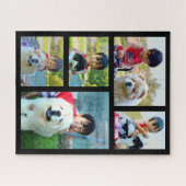 5枚のフォトチャレンジングカスタマイズイメージコラージ ジグソーパズル (横)