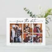 5枚のモダンフォトミニマルなインクスクリプト セーブザデート (スタンド正面)