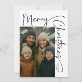 5枚のモダン写真のクリスマス シーズンカード (正面)