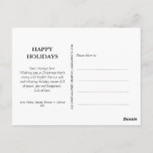 5枚のモダン写真の家族の写真クリスマス ポストカード (裏面)