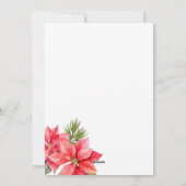 5枚のモダン写真メリークリスマスポインセチア シーズンカード (裏面)