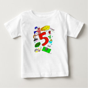5枚の乳児Tシャツへ ベビーTシャツ