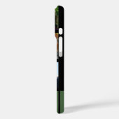 5枚の個人の写真を緑の名前でパーソナライズ Case-Mate iPhoneケース (裏面 / 左)