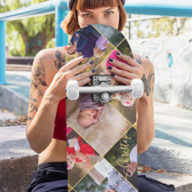 5枚の写パーソナライズされた真コラージュ金ゴールドモノグラムの作成