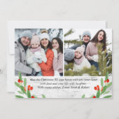 5枚の写真が楽しめるクリスマス　ラスティック　バーチ材　グリーティング シーズンカード (裏面)