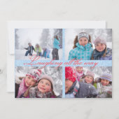 5枚の写真が笑い続ける – クリスマスカード (正面)