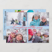 5枚の写真が笑い続ける – クリスマスカード (正面/裏面)