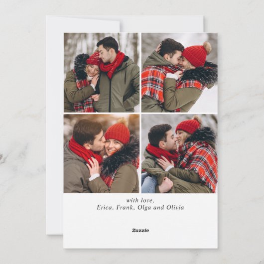 5枚の写真で見る クリスマスおめでとう ゴールドスパークルグリーティング シーズンカード (裏面)