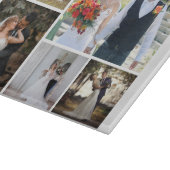 5枚の写真のコラージュ結婚を作成 カッティングボード (角)
