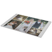 5枚の写真のコラージュ結婚を作成 カッティングボード (角)