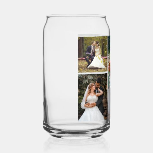 5枚の写真のコラージュ結婚を作成 ガラス缶 (右)