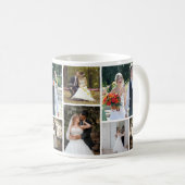 5枚の写真のコラージュ結婚を作成 コーヒーマグカップ (正面右)