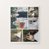 5枚の写真のコラージュ結婚を作成 ジグソーパズル (縦)