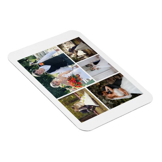 5枚の写真のコラージュ結婚を作成 マグネット (右側)