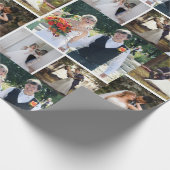 5枚の写真のコラージュ結婚を作成 ラッピングペーパー (角)