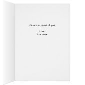 5枚の写真の卒業おめでとうカード (内側 (右))