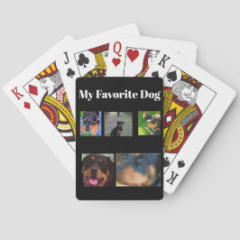 5枚の写真をパーソナライズ&文字ペット犬 トランプ