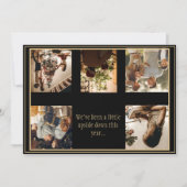 5枚の写真を並べた、逆さまのクリスマスカード シーズンカード (正面)