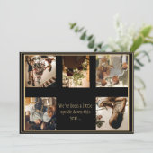 5枚の写真を並べた、逆さまのクリスマスカード シーズンカード (スタンド正面)