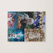 5枚の写真を個人用にパズル、コラージュ写真 ジグソーパズル (横)