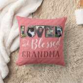 5枚の写真を埋め尽くす賛美おばあちゃん クッション (ブランケット)