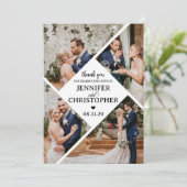 5枚の写真エレガント サンキューカード (スタンド正面)