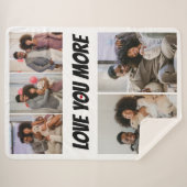 5枚の写真コラージュより愛 シェルパブランケット (正面(横))