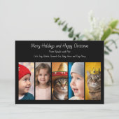 5枚の写真コラージュハッピークリスマス シーズンカード (スタンド正面)