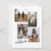 5枚の写真コラージュ写真ギフト券 (正面)