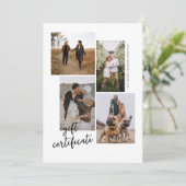 5枚の写真コラージュ写真ギフト券 (スタンド正面)