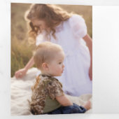 5枚の写真バレンタインデー3折カード 三つ折りクリスマスカード (内部最初)