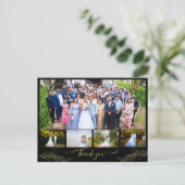 5枚の写真パーソナライズされたサンキューカードテンプレート ポストカード (スタンド正面)