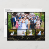 5枚の写真パーソナライズされたサンキューカードテンプレート ポストカード (正面/裏面)