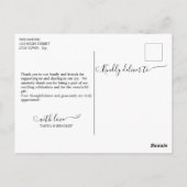 5枚の写真パーソナライズされたサンキューカードテンプレート ポストカード (裏面)