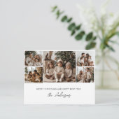 5枚の写真メリークリスマスと新年おめでとう ポストカード (スタンド正面)