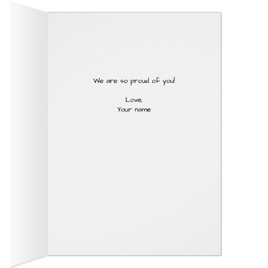 5枚の写真卒業コラージュティール（緑がかった色）おめでとうカード (内側 (右))