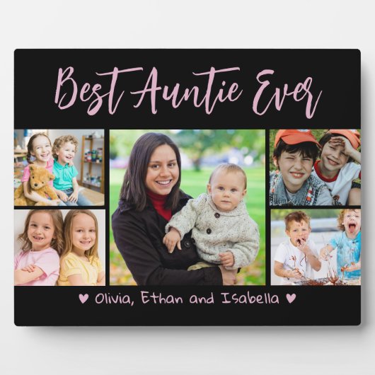 5枚の写真最高のコラージュを作成する フォトプラーク (正面)