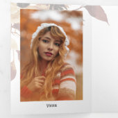 5枚の写真3枚の卒業カード 三つ折りクリスマスカード (内部最初)