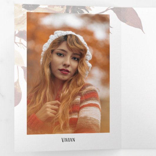 5枚の写真3枚の卒業カード 三つ折りクリスマスカード (内部最初)