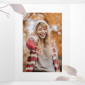 5枚の写真3枚の卒業カード 三つ折りクリスマスカード (内部中)