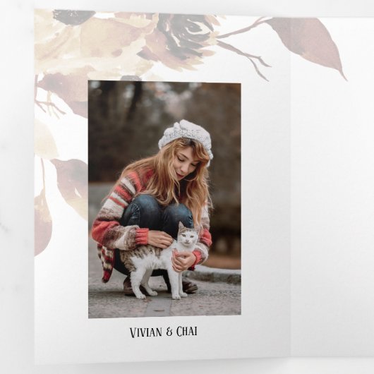 5枚の写真3枚の卒業発表カード 三つ折りクリスマスカード (内部最初)