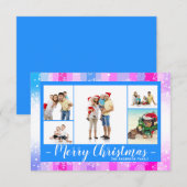 5枚の写真 カラフルな雪 - 3x5 クリスマスカード 招待状 (正面/裏面)