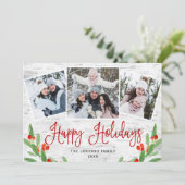 5枚の写真 – クリス素朴マス樺の木の樹皮挨拶 シーズンカード (スタンド正面)