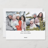 5枚の写真 – クリス素朴マス樺の木の樹皮挨拶 シーズンカード (裏面)