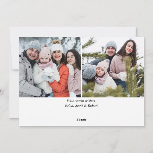 5枚の写真 – クリス素朴マス樺の木の樹皮挨拶 シーズンカード (裏面)