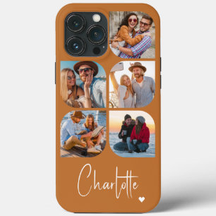 5枚の写真 モダン トレンディー シンプル オリジナル名入れ iPhone 13 PRO MAXケース