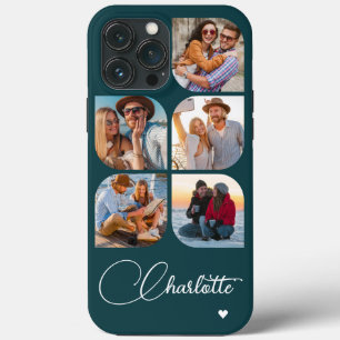 5枚の写真 モダン トレンディー シンプル オリジナル 名前 iPhone 13 PRO MAXケース