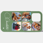 5枚の写真 モダン トレンディー シンプル オリジナル 名前 Case-Mate iPhoneケース (裏面 (横))